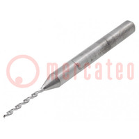 Drill bit; Ø: 0.9mm; carbon steel; PCB; 1/8" (3,175mm)