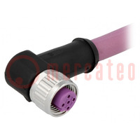 Plug; M12; PIN: 4; female; B code-Profibus; 1.5m; Insulation: PVC