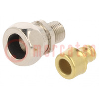 Straight terminal connector; Thread: metric,outside; brass; IP65