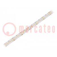 LED strips; warm wit; 2216; 24V; LED/m: 280; 10mm; witte PCB; IP20