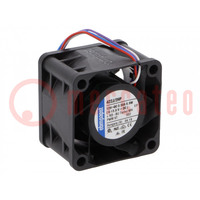 Fan: DC; axial; 12VDC; 40x40x28mm; 37.6m3/h; 54dBA; ball; 17200rpm