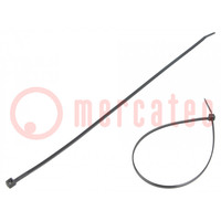 Cable tie; L: 280mm; W: 3.6mm; polyamide; 177N; black; Ømax: 76mm