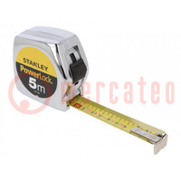 Measuring tape; L: 5m; Width: 25mm; Enclos.mat: metal; Class: II