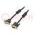 Cable; D-Sub 15pin HD socket,D-Sub 15pin HD plug; black; 10m