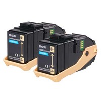 Epson oryginalny toner C13S050608, cyan, 15000s, dual pack