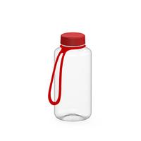 Artikelbild Drink bottle "Refresh" clear-transparent incl. strap, 0.7 l, transparent/red