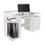 * Computertisch / Schreibtisch WORKSPACE H IV 137 x 60 cm mit Standcontainer weiß hjh OFFICE