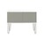 MultiRange Sideboard, weiß, Schiebetüren aus Stahl, 4 Stahlfüße, Maße: H 752 x B 1000 x T 450 mm, Farbe: weiß/lichtgrau