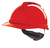 MSA V-Gard 500 Vented Safety Helmet Red