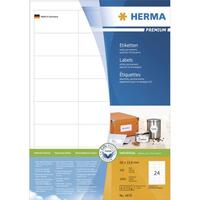HERMA Etiketten Premium A4 weiß 66x33,8 mm Papier 2400 St.