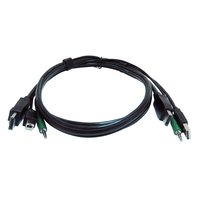 Black Box SKVMCBL-DP-06TAA Tastatur/Video/Maus (KVM)-Kabel Schwarz 1,8 m