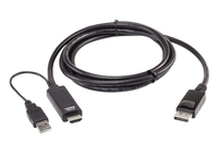 ATEN 2L-7D02HDP adapter kablowy 1,8 m HDMI + USB DisplayPort Czarny