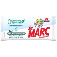 St Marc Lingettes Biodégradables 0% Résidus Agressifs Désinfectantes