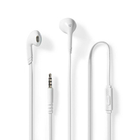 Nedis HPWD2021WT hoofdtelefoon/headset Bedraad In-ear Oproepen/muziek Wit