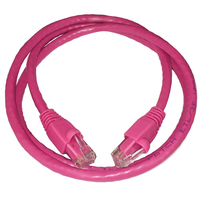 Videk Cat6 Booted UTP RJ45 to RJ45 Patch Cable Pink 5Mtr