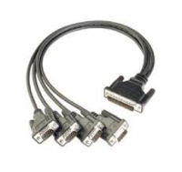 Moxa CBL-M44M9x4-50 (POS) seriële kabel Zwart DB44 4 x DB9