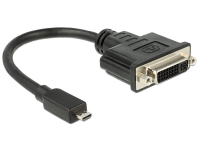 DeLOCK 65563 adaptador de cable de vídeo 0,2 m DVI-D Micro-HDMI Negro