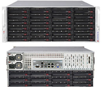 Supermicro 6047R-E1CR36N Intel® C602 LGA 2011 (Socket R) Rack (4U) Schwarz, Grau
