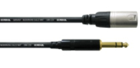 Cordial CFM 3 MV cable de audio 3 m XLR (3-pin) 6,35mm Negro, Plata