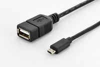 ASSMANN Electronic AK-300311-003-S cable USB 0,3 m USB 2.0 Micro-USB B USB A Negro