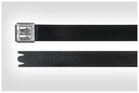 Hellermann Tyton 111-00290 opaska kablowa Opaska kablowa z wejściem równoległym Metal Czarny 100 szt.