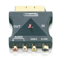 OEHLBACH Scart to S-VHS/RCA SCART (21-pin) 3 x RCA + S-Video Schwarz