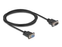 DeLOCK Seriell Kabel RS-232 D-Sub9 Stecker zu Buchse mit schmalem Steckergehäuse 2 m