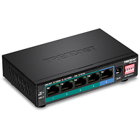 Trendnet TPE-LG50 switch No administrado Gigabit Ethernet (10/100/1000) Energía sobre Ethernet (PoE) Negro