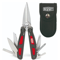BESSEY DBST multi tool plier Volledige grootte 7 stuks gereedschap Zwart, Rood, Zilver