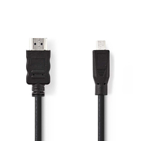 Nedis CVGB34700BK20 cable HDMI 2 m HDMI tipo A (Estándar) HDMI tipo D (Micro) Negro
