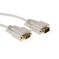 ACT Serial 1:1 connection cable D-sub 9-pin male - D-sub 9-pin female Serien-Kabel Elfenbein 10 m 9 pin D-sub male 9 pin D-sub female