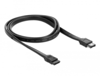 DeLOCK 85810 SATA-kabel 1 m SATA 7-pin eSATA Zwart