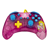 PDP Rock Candy: Bubblegum Peach Pink, Durchscheinend USB Gamepad Analog / Digital Nintendo Switch, Nintendo Switch Lite, Nintendo Switch OLED
