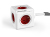Allocacoc PowerCube elektromos elosztó 3 M 1 AC kimenet(ek) Beltéri Vörös, Fehér