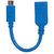 Manhattan SuperSpeed USB-C Anschlusskabel, USB 3.2, Gen1, Typ C-Stecker - Typ A-Buchse, 5 Gbit/s, 15 cm, blau
