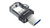 SanDisk Ultra Dual m3.0 USB flash meghajtó 64 GB USB Type-A / Micro-USB 3.2 Gen 1 (3.1 Gen 1) Fekete, Ezüst, Átlátszó