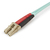 StarTech.com Aqua OM4 Duplex Multimode Fiber Optic Cable - 100 Gb - 50/125 - LSZH - LC/LC - 1 m~1m (3ft) LC/UPC to LC/UPC OM4 Multimode Fiber Optic Cable, 50/125µm LOMMF/VCSEL Z...