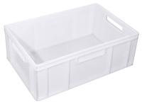 Transportkasten, weiß, 32 cm 60 x 40 cm Stapelbehälter aus weißem Polyethylen,