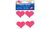 KLEIBER Sticker réfléchissant "Coeurs", rose fluo (53500290)