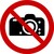 Interdiction de photographier - autocollant - Diamètre de 200 mm