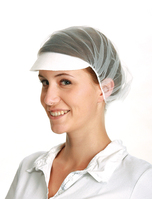 Kopfhaube Micromesh-Haube mit Schirm, Haarnetz, aus Nylon, Größe Ø50cm, Farbe Weiß, 1000 Stück