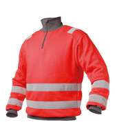 DASSY® Denver NEONROT/ZEMENTGRAU Größe 2XL STANDARD Warnschutz Sweatshirt
