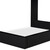 Relaxdays Beistelltisch, eckiger Nachttisch mit Fach, Holz & MDF, Schlaf- & Wohnzimmer, HBT: 60,5 x 40 x 34 cm, schwarz