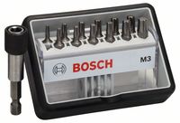 Bosch 2607002565 Schrauberbit-Set Robust Line M Extra-Hart, 12 + 1-teilig, 25 mm