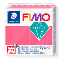 FIMO® effect 8020 Ofenhärtende Modelliermasse, Normalblock transparent rot