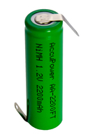 AccuPower Flat Top Ni-MH battery 1,2V AA/Mignon with solder tag Z