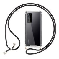 NALIA Necklace Cover with Band compatible with Huawei P40 Case, Protective Transparent Hardcase & Adjustable Holder Strap, Easy to Carry Crossbody Phone Skin Clear Bumper Slim P...