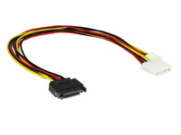 Kabel, Y-Power SATA Stecker 15pin an 4pin Molex Buchse + 3,5 Floppy, Delock® [65227]