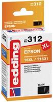 Edding Tinta helyettesíti Epson 16XL, T1631 Kompatibilis Fekete EDD-312 18-312