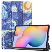 Samsung Galaxy Tab S6 Lite 2020-2022 Trifold caster hard shell cover with auto wake function - Starry Sky Style Tablet-Hüllen